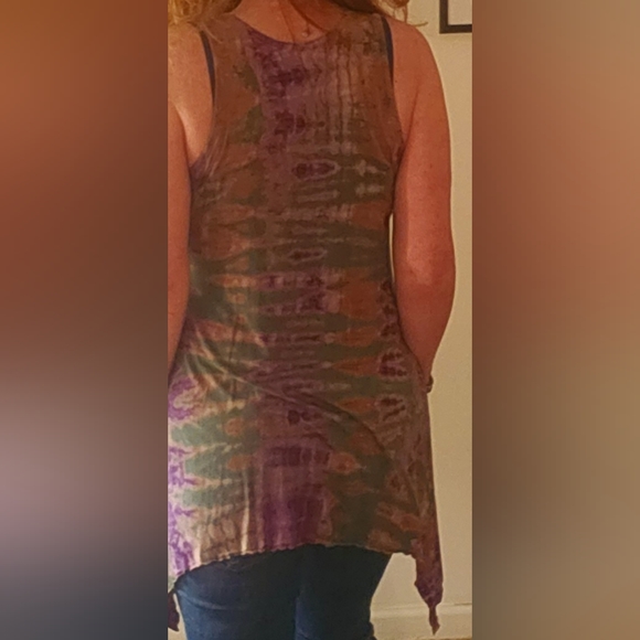 Boho Style Fashion Fuse ty-dye Tank top-S - Picture 6 of 14